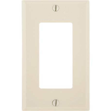 Leviton Decora 1-Gang Light Almond Smooth Plastic Rocker Decorator Wall Plate