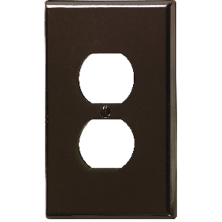 Leviton 1-Gang Brown Smooth Plastic Oversized Outlet Wall Plate