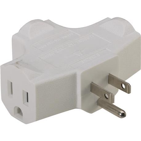 Do It Best White 15A 3-Outlet Tap Adapter