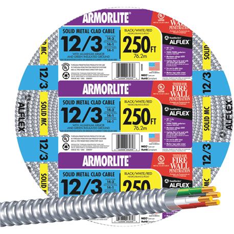 Southwire 250' 12/3 MC Aluminum Armored Cable