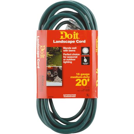 Do it Best Green 16/3 Landscape Extension Cord, 20 ft.