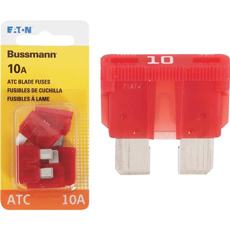 Bussmann Fuses 10A Blade-Type Automotive Fuse, 4-Pack