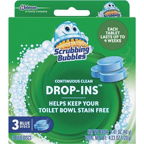 Scrubbing Bubbles Continuous Drop-Ins Toilet Bowl Cleaner, 3-Pack