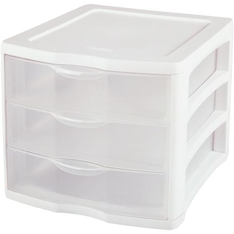 ClearView 3-Drawer Storage Unit