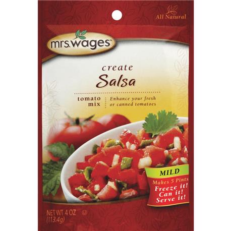 Mrs. Wages Mild Salsa Tomato Mix, 4 oz.