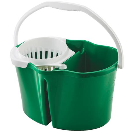 Libman Green Clean & Rinse Bucket with Wringer, 4 Gallon