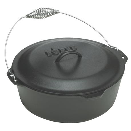 Lodge Cast Iron Dutch Oven with Iron Cover, 9 Quart