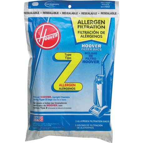 Hoover Type Z Allergen Filtration Vacuum Bag, 3-Pack