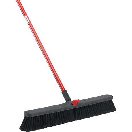 Libman Steel Handle Smooth Surface Push Broom, 64 in.