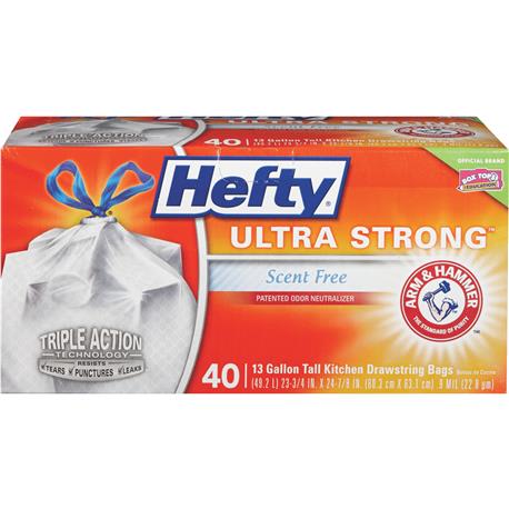 Hefty Ultra Strong Scent Free 13 Gallon Trash Bags