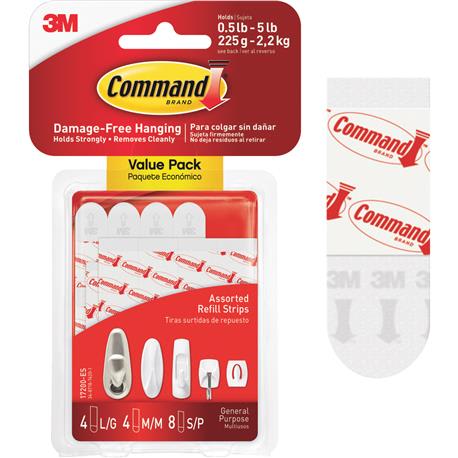 3M Command White Refill Strip Assortment