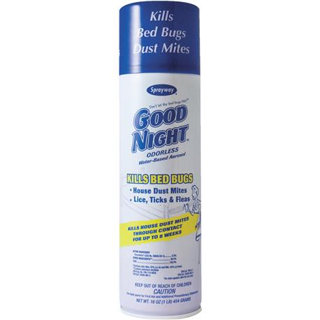 Sprayway Good Night Bedbug Killer Spray, 16 oz.