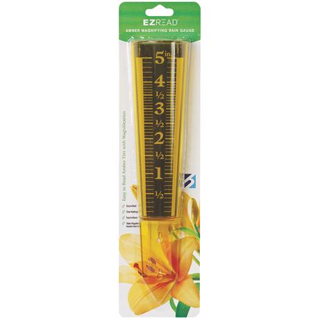 Taylor EZRead Plastic Amber Sprinkler & Rain Gauge, 5 in.