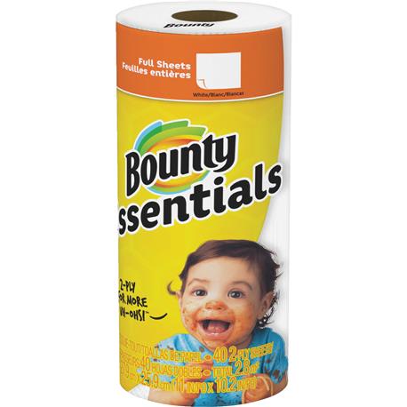 Bounty Essentials Paper Towel Roll, 40 Sheet