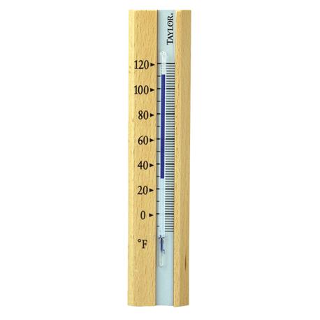 Taylor Fahrenheit Brown Wood Indoor Window Thermometer
