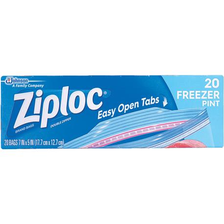 Ziploc 1 Pint Freezer Bags, 20-Pack