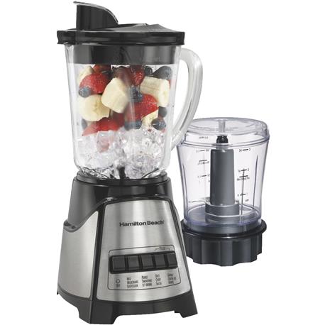 Hamilton Beach Black 12 Function Blender & Chopper with Glass Jar