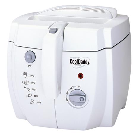 Presto White CoolDaddy Electric Deep Fryer