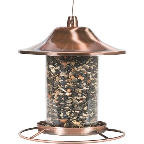 Perky-Pet Small Copper Panorama Bird Feeder, 2 lb.