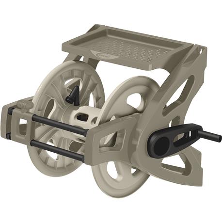 Suncast Slide Trak Hosemobile Taupe Resin Hose Reel, 175 ft.