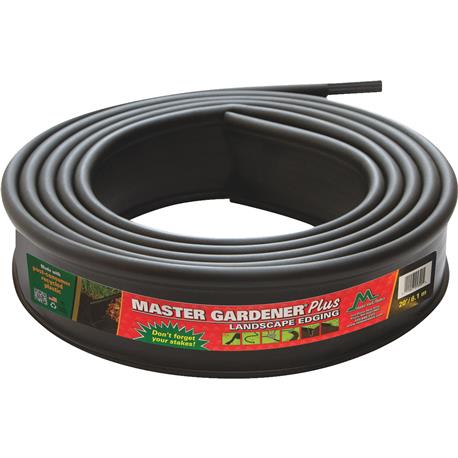 Master Mark Master Gardener Black Plastic Lawn Edging, 4.5" H. x 20' L.