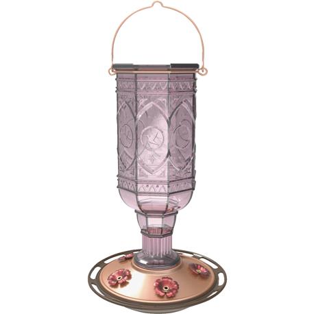 More Birds Jewel Purple Glass Hummingbird Feeder, 20 oz.