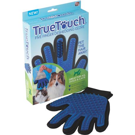 True Touch Silicone Tip Five Finger Deshedding Pet Glove