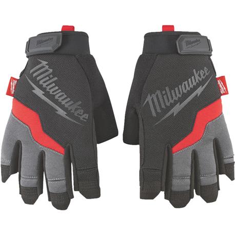 Milwaukee XL Black Performance Fingerless Gloves