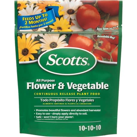 Scotts All Purpose Flower & Vegetable Continuous Release Plant Food, 3 lbs.