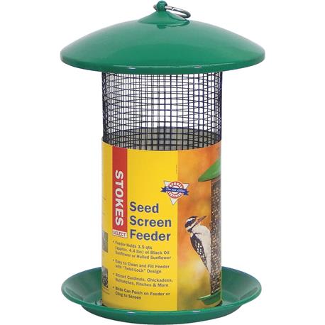 Stokes Select Green Metal Screen Tube Bird Feeder, 13.1 in.