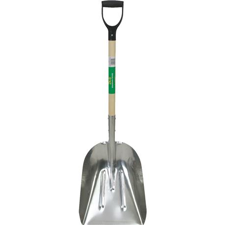 Do it Best 28.25 in. Wood D Grip #10 Aluminum Scoop Shovel