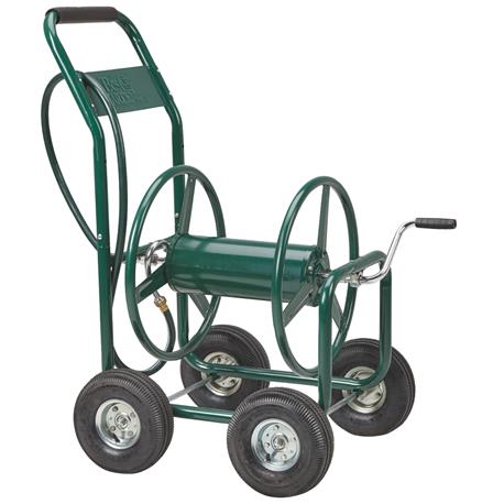 Best Garden 4 Wheel Metal Portable Hose Reel