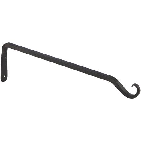 Panacea Black Powder-Coated Straight Wrought Iron Hanging Plant Bracket, 15"