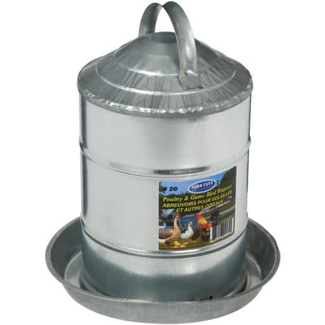 Farm-Tuff 2-gal Galvanized Poultry Fountain