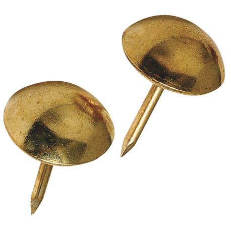 Anchor Wire Corp Large Brass Furniture Nails, 25-Ct