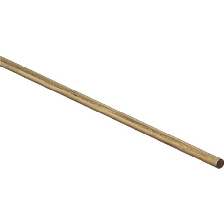 SteelWorks Brass Solid Rod, 1/8 In. x 3 Ft.