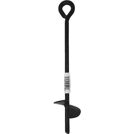 Midwest Air Tech Black Steel Screw-In Earth Anchor, 3 In. x 15 In.