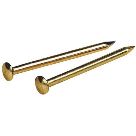 Hillman Anchor Wire 5/8" 18-Gauge 1.5 oz. Brass-Plated Steel Escutcheon Pins