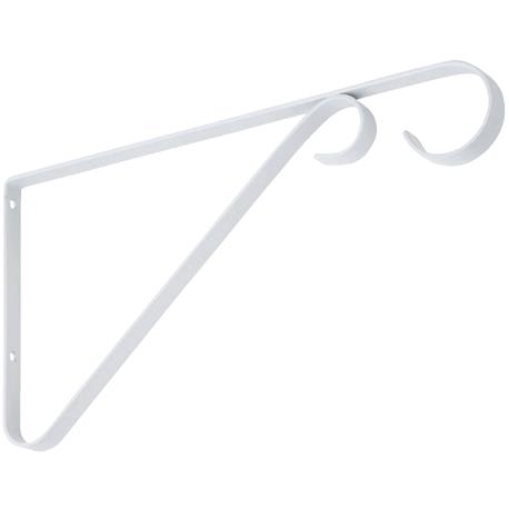 National White Steel Hanging Plant Bracket, 9 in.