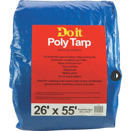 Do it Best Blue Medium Duty Poly Tarp, 26 Ft. x 55 Ft.