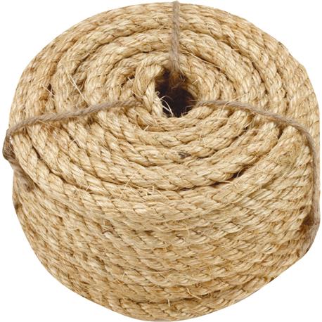 Do it Best Natural Twisted Sisal Fiber Packaged Rope, 3/8 In. x 50 Ft.