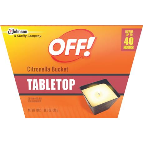 OFF! Tabletop 1 Wick Citronella Candle Bucket, 18 oz.