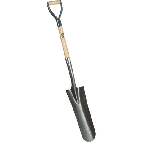 Do it Best 29 in. Wood D-Handle Round Point Drain Spade