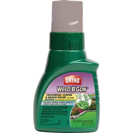 Ortho Weed B Gon Chickweed, Clover & Oxalis Killer Concentrate for Lawns, 16 oz.