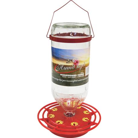 Humdinger Glass Hummingbird Feeder, 32 oz.