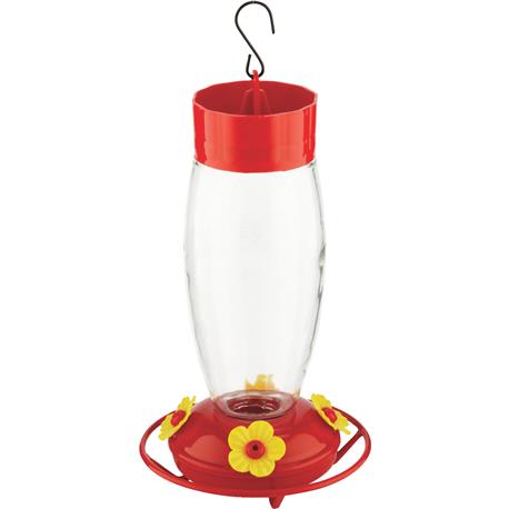 More Birds Glass Deluxe Hummingbird Feeder, 30 oz.