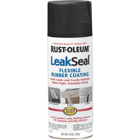 Rust-Oleum Leakseal Black Flexible Rubber Coating, 12 oz.