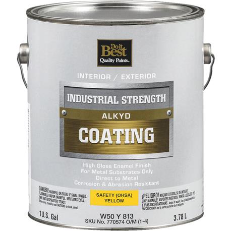 Do it Best Safety Ohsa Yellow Alkyd Industrial Coating, Gallon