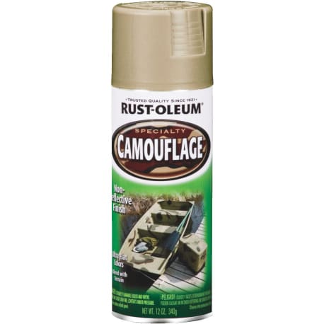 Rust-Oleum Camouflage Flat Spray Paint, Sand, 12 oz.