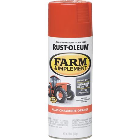 Rust-Oleum Farm & Implement Allis Chalmers Orange Spray Paint, 12 oz.